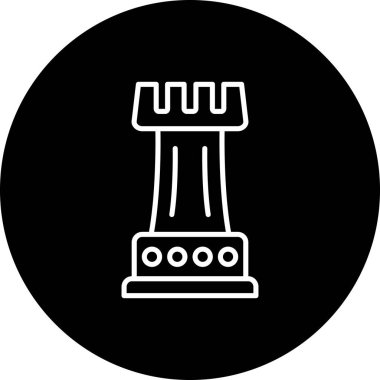 Kale Asgari Düz Vektör İllüstrasyonu