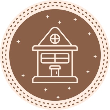 Emlak çizgisi simgesi, vektör illüstrasyonu