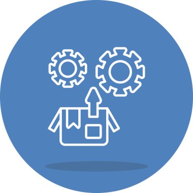 Ürün Yönetimi web simgesi vektör illüstrasyonu