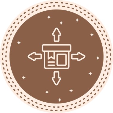 Dağıtım web simgesi vektör illüstrasyonu