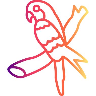 Swift Papağan simgesi vektör çizimi tasarımı