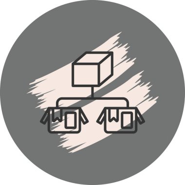 Dağıtım web simgesi vektör illüstrasyonu