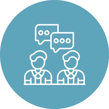 Tartışma. Web simgesi basit illüstrasyon