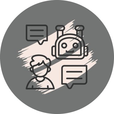 Konuşma web simgesi vektör illüstrasyonu