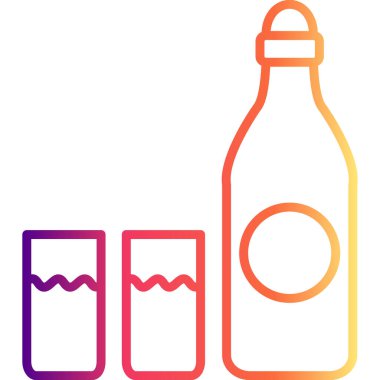 Şampanya Eşsiz Düz Dijital Tasarım Nesnesi