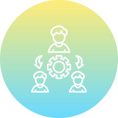 Üçüncü Parti web simgesi vektör illüstrasyonu