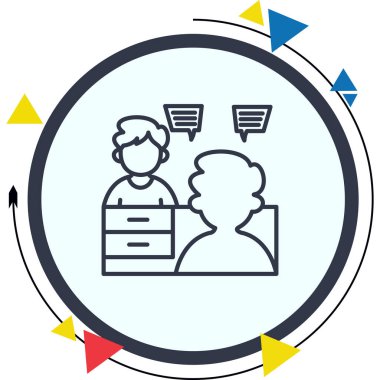 İş görüşmesi için düz simge