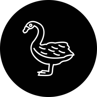 Siyah Kuğu simgesi vektör çizimi tasarımı