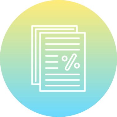 İndirim Raporu Web simgesi vektör çizimi