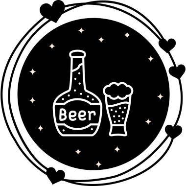 Bira Şişesi ve Cam Stili Temiz Ürün Tasarımı Nesnesi