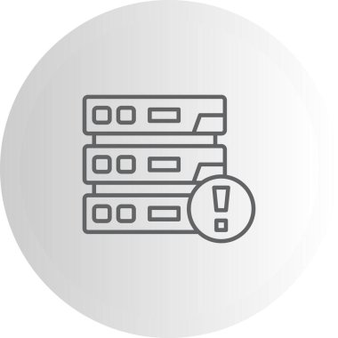 Uyarı Satırı Simgesi, Vektör İllüstrasyonu