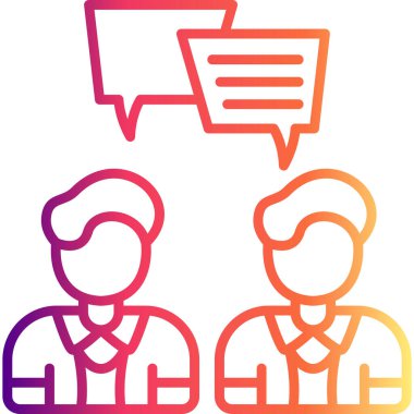 Tartışma. Web simgesi basit illüstrasyon