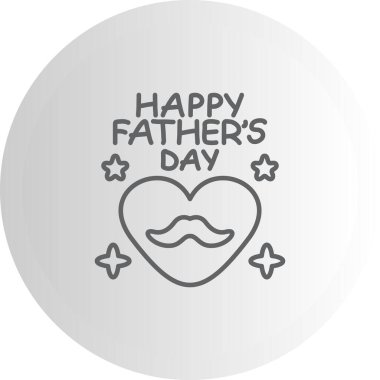 Babalar Günü Yenilikçi Düz Ürün Tasarım Sembolü