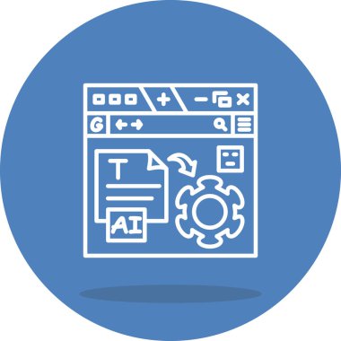 Web Sitesi Satır Simgesi, Basit Görüntü Beyaz Arkaplanda İzole Edildi