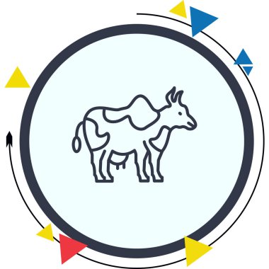 Cow web icon vector illustration