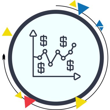 Yatırım konsepti simgesi, vektör illüstrasyonu basit tasarım