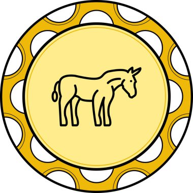 Eşek simgesi vektör illüstrasyon tasarımı