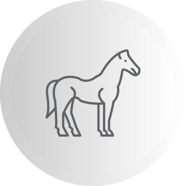 At vektörü illüstrasyonunun basit taslak simgesi