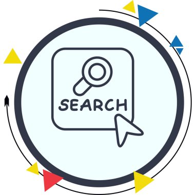 arama web simgesi vektör illüstrasyonu