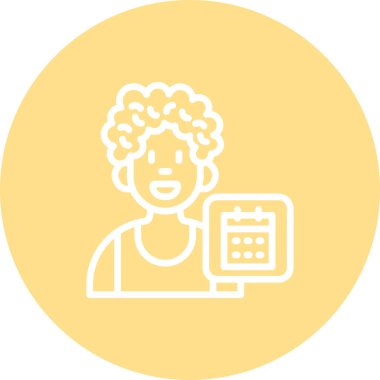 Kullanıcı Takvimi Farklı Modern Dijital Tasarım Elemanı