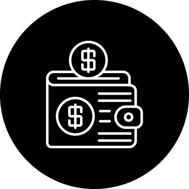 wallet icon, vector illustration simple design