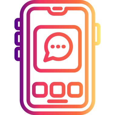 Mobil Sohbet Biçimli Markalaştırılmış Vektör Özelliği