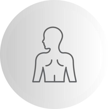 İnsan Sırtı Çağdaş Yenilikçi Dijital Tasarım Varlığı