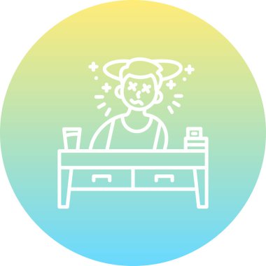 Baş döndürücü web simgesi vektör illüstrasyonu