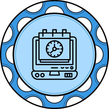 Son teslim tarihi web simgesi vektör illüstrasyonu