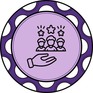 Müşteri Bakımı ikonu, üç yıldız tutuyor.