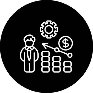 Kişisel Büyüme web simgesi vektör illüstrasyonu