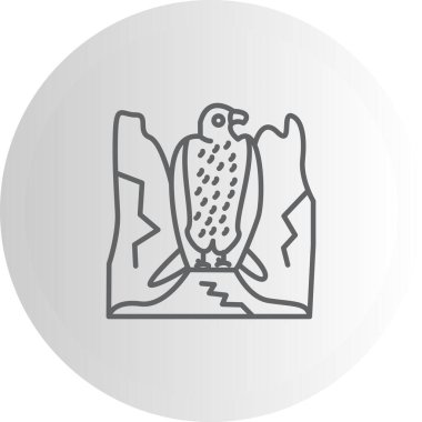 Beyaz karınlı Deniz Kartalı ikon vektör çizimi tasarımı