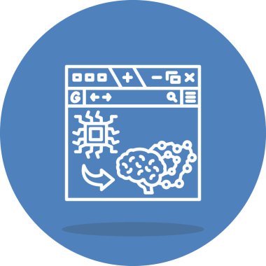 Web Sitesi Satır Simgesi, Basit Görüntü Beyaz Arkaplanda İzole Edildi