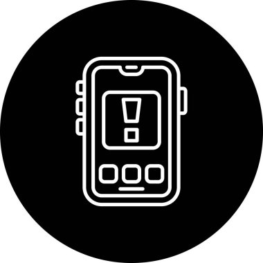 Uyarı Ağ ikonu vektör illüstrasyonu