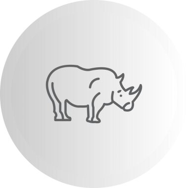 Gergedan simgesi vektör çizimi tasarımı