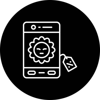 akıllı telefon simgesi, vektör illüstrasyonu basit tasarım