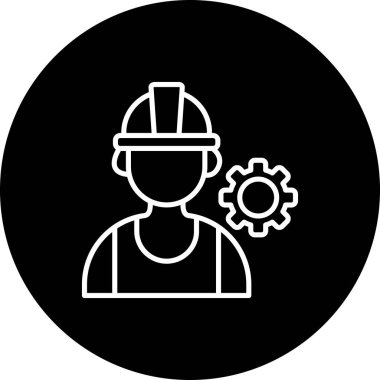 Mühendis web simge vektör çizim