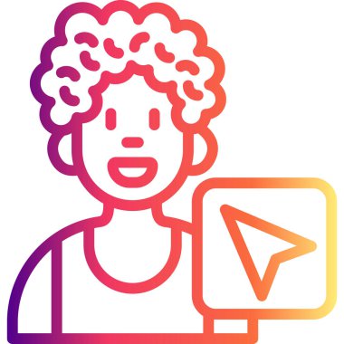 Navigasyon Oku Asgari Düz Vektör İllüstrasyonu