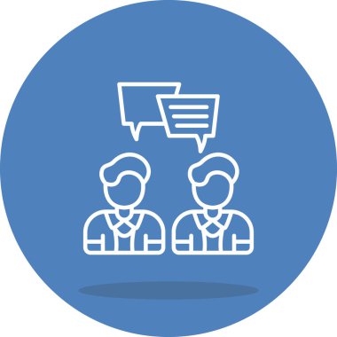 Tartışma. Web simgesi basit illüstrasyon