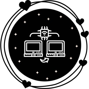 dizüstü bilgisayar simgesi, vektör illüstrasyonu basit tasarım