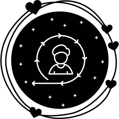 Süreklilik web simgesi vektör illüstrasyonu