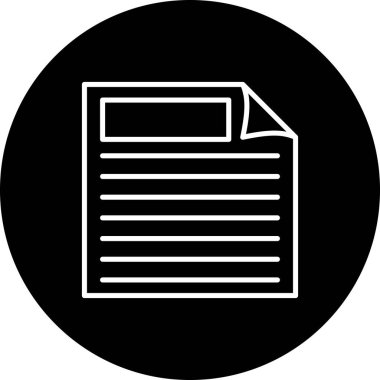 Belge Simgesi. Web Kullanımı için Basit Vektör İllüstrasyonu.