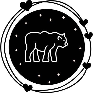 Bear Zarif Profesyonel Düz Grafik Sembolü