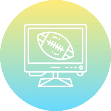 Televizyon simgesi basit düz illüstrasyon