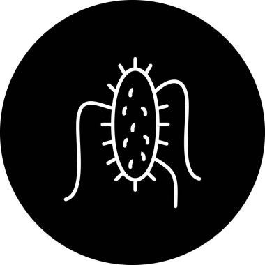 Salmonella bacteria icon, vector illustration