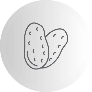 Patates web simgesinin vektör illüstrasyonu