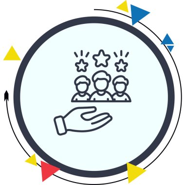 Müşteri Bakımı ikonu, üç yıldız tutuyor.