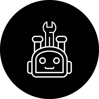 Bot simgesi, vektör illüstrasyonu basit tasarım