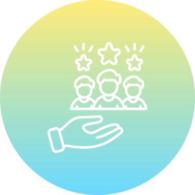 Müşteri Bakımı ikonu, üç yıldız tutuyor.