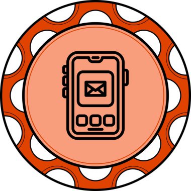 E- posta web simgesi vektör illüstrasyonu